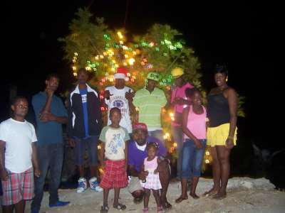 First Time Photographed Beside Christmas Tree