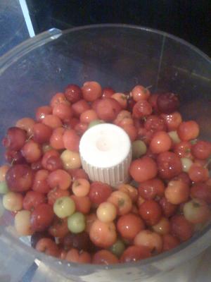 Cherries ... ready to be shredded