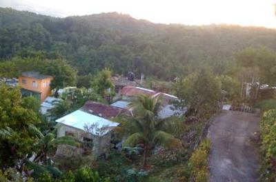 Looking down on Camrose Village