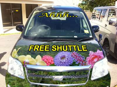 The Ahhh...Ras Shuttle Front View