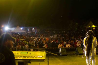 Halft Pint on Stage at GT Taylor Christmas Extravaganza  