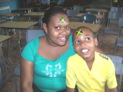 Jason the Slver Medal Wiiner and His Mom