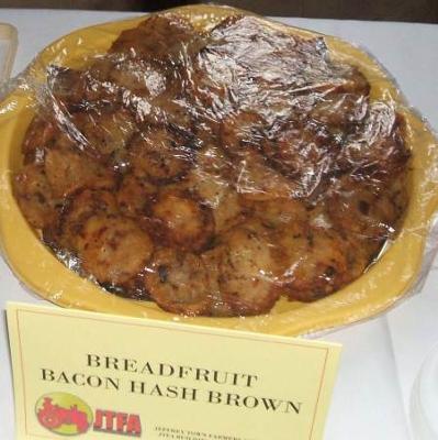 Breadfuit Hash Browns with Bacon