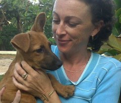 Apple Bee with Tammy Browne at the Montego Bay Animal Haven