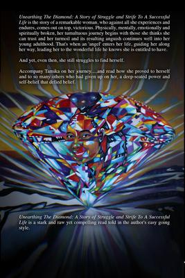 Back of the book  a diamond with me inside <br>painted by my husband Ras Natango